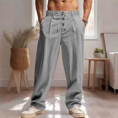 Men's Casual Straight-Leg Drawstring Pants
