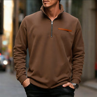 🔥Limited-time offer-Men's Stylish Half Zip Long Sleeve Tops