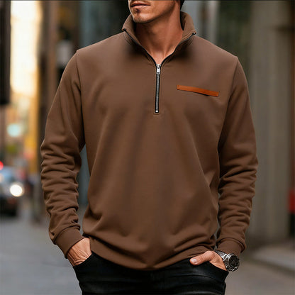 🔥Limited-time offer-Men's Stylish Half Zip Long Sleeve Tops