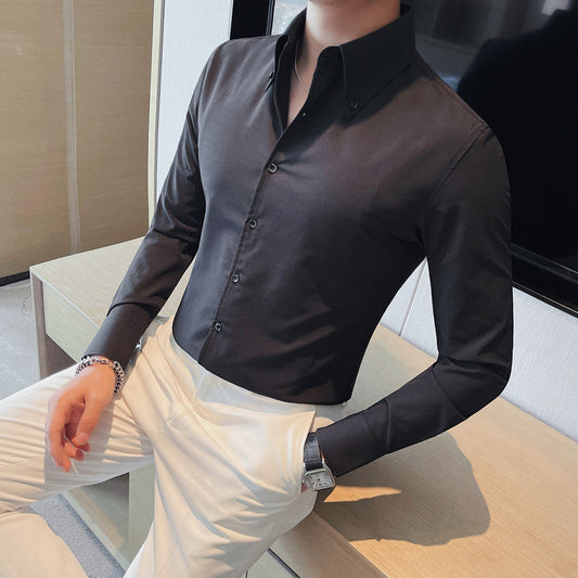 Classic Men's Slim-Fit Long-Sleeve Shirt