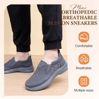 👟 60% OFF NOW! ✨ Men's Orthopedic Breathable Slip-On Sneakers - Arch Support with Memory Foam Insoles for All-Day Comfort 🏃‍♂️💨