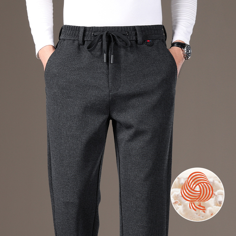Men's Classic Fit Warm Casual Drawstring Pants