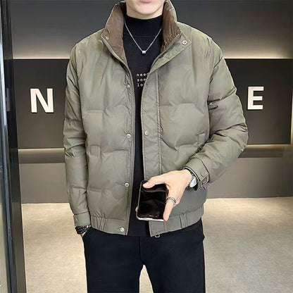 Men's Fashion Lightweight Stand Collar Thermal Down Coat