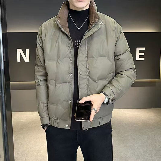 Men's Fashion Lightweight Stand Collar Thermal Down Coat