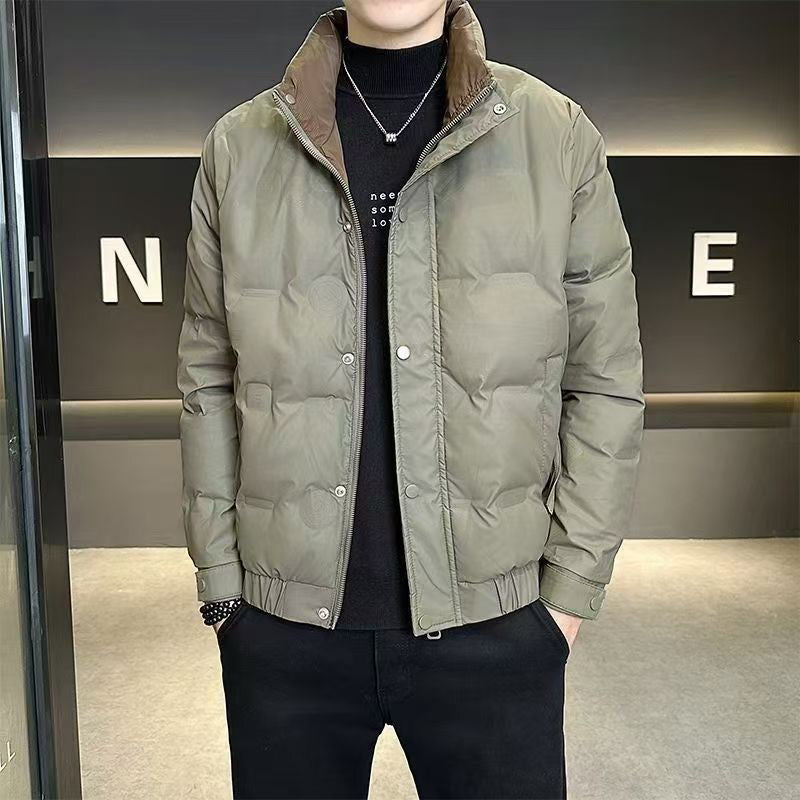 Men's Fashion Lightweight Stand Collar Thermal Down Coat
