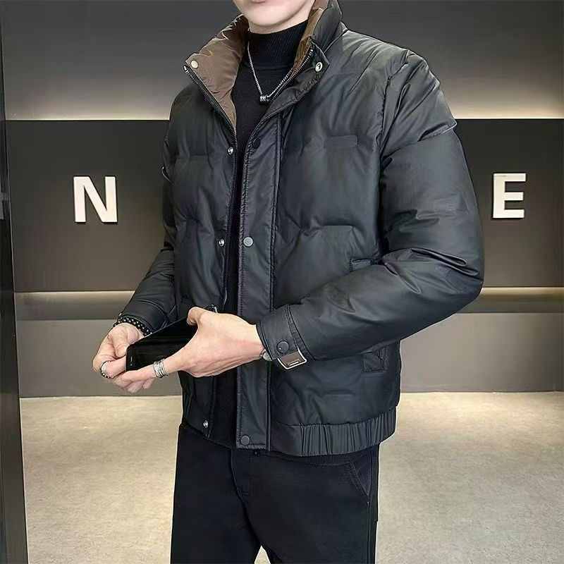 Men's Fashion Lightweight Stand Collar Thermal Down Coat