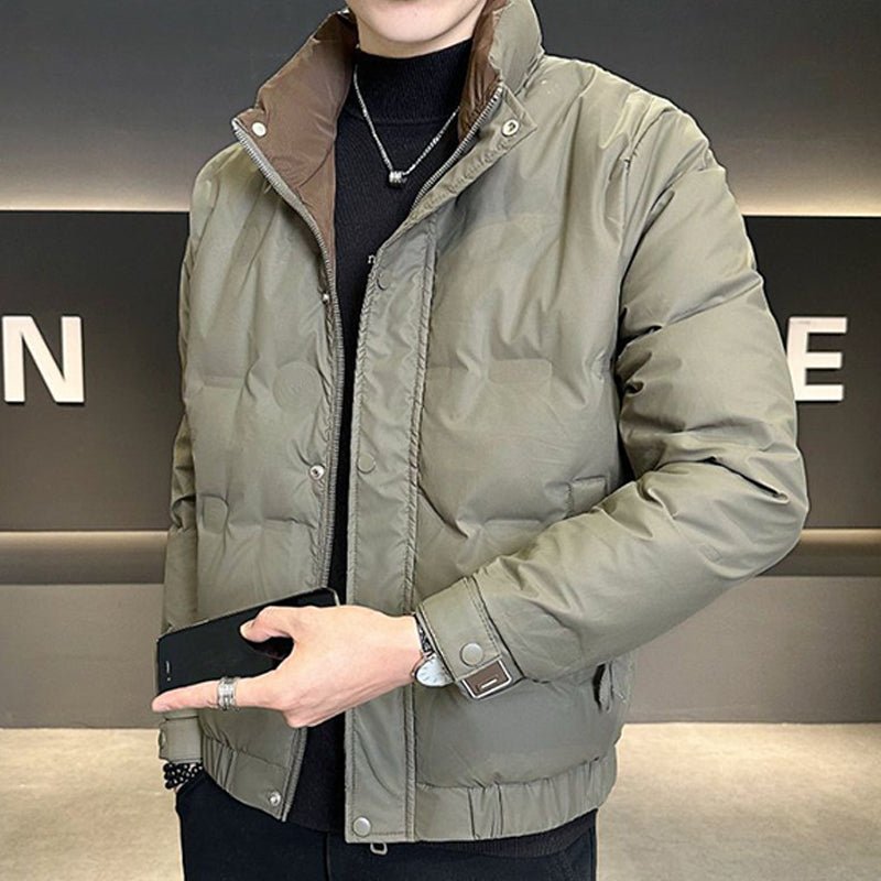 Men's Fashion Lightweight Stand Collar Thermal Down Coat