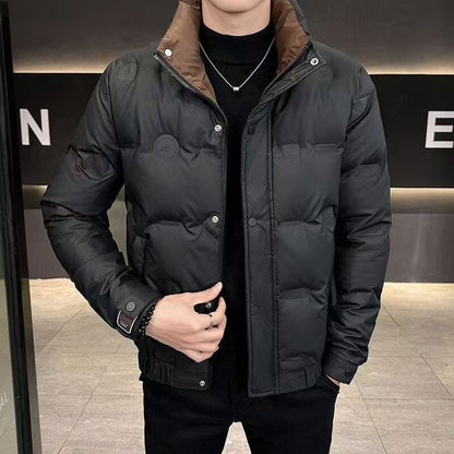 Men's Fashion Lightweight Stand Collar Thermal Down Coat