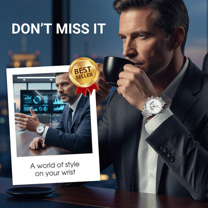 ⏳Time-Limited Special⏰Men's watch with globe motif in maritime style