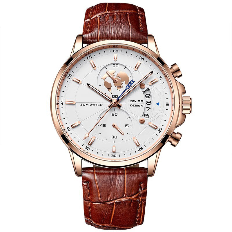 ⏳Time-Limited Special⏰Men's watch with globe motif in maritime style